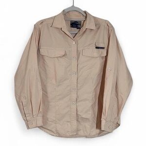 Ex Officio Travel Wear Light Yellow Utility Shirt Women’s 10/12 Button Down